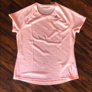 New Adidas Peach Running Workout Top Womens Large
